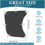 2 Pack 23.6x21.6inch Side Window Sun Shade Foldable for Freightliner Semi Truck