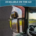 2 Pack 23.6x21.6inch Side Window Sun Shade Foldable for Freightliner Semi Truck