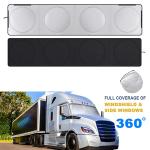 For Cascadia Semi Truck Large Windshield & Side Windows Sun Shade UV Block Cover