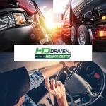 HD Driven SWC Premium Black Leather Steering Wheel Cover with Massage Grip – 18” Diameter for Semi-Trucks, Ribbed Rubber Core & High-Performance Leather, Vehicle Accessories