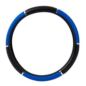GG Grand General 54045 18 Inches Steering Wheel Cover Blue w/Black Hand Grips