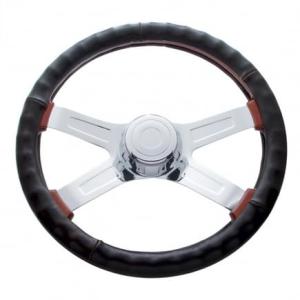 UNITED PACIFIC 70111 Accessory Steering Wheel Cover, 18" Steering Wheel Cover, Black