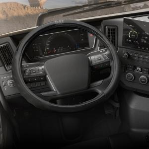 Cat® BigGrip Faux Black Leather Semi Truck Steering Wheel Cover, Extra Large ...