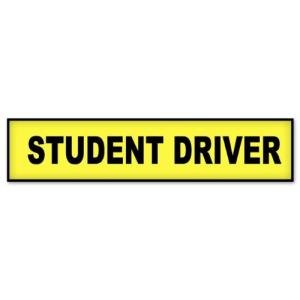 Ride in Style Student Driver Caution car Bumper Sticker Decal 10" x 4"