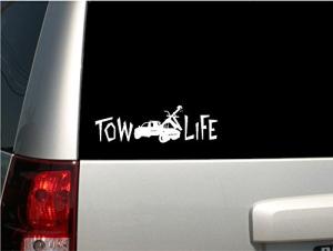 Appalachian Decals - 7" White"Tow Life" Decal - Tow Truck Driver Pride - Made in The USA