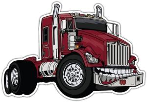 Semi Truck Trailer Freight Trucking Driver Vinyl Sticker Decal for Car Bumper Window Professional Hauler Laptop Skateboard Luggage Sticker for Truck Hardhat Stickers for Men and Woman 5"X3.5" sk57