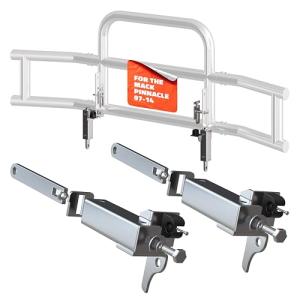 Mockins Mack Pinnacle 2007-2014 Bumper Guard Mounting Bracket Set | Heavy-Duty All-Weather Folding Front Bumper Bracket w/Hardware Included to Attach Deer Guard for Mack Pinnacle 07-14 Semi Truck