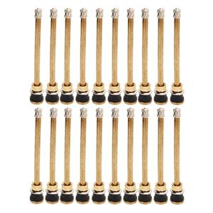 JOROBURO 20 Pcs 5in Clamp in Truck Valve Stems, Tubeless Truck Valve Stems Tool TR574 Copper Tubeless Straight Valve Stem Extension Adaptor Replacement Kit for 0.625in Valve Bore Stems