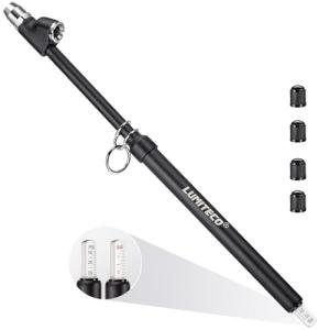 LUMITECO 12'' Dual Head Tire Pressure Gauge, Heavy Duty Truck Tire Gauge Range 10-150PSI 1-10Bar for Tire Pressure Checker, Straight-On Tire Air Gauge Extended Tube for Semi Truck, RV, Car, Motorcycle
