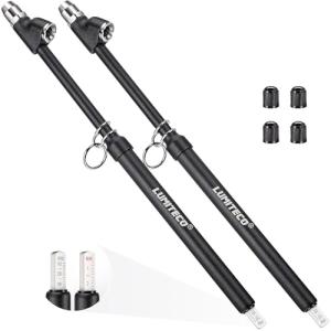 LUMITECO 2-Pack Dual Head Tire Pressure Gauge, Heavy Duty Truck Tire Air Gauge Range 10-150PSI 1-10Bar, Straight-On Pencil Air Pressure Gauge Extended Tube for Semi Truck, Car Tire Pressure Checker