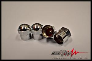 Complete Set of New Chrome Wheel Tire Valve Stem Cap Covers (Qty 4)