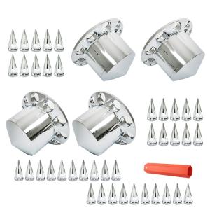 33 mm Spiked Axle Cover Set Rear Axle Complete Wheel Fit For Semi Truck NEW