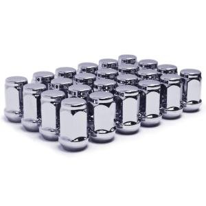 Pack of 20 Bulge Acorn Lug Nut, M12x1.5, 3/4" (19mm) Hex, Chrome Plating M12