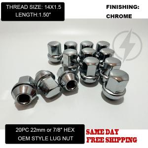 20 Chrome 14x1.5 Dodge Challenger Charger Hellcat Srt8 OEM Factory Style Lug Nut