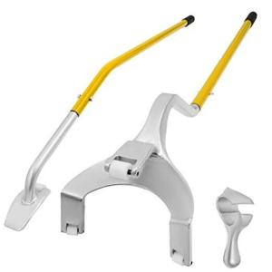 Steel Tire Mount Demount Tool 17.5" to 24" Semi Tire Changing Tool with Yellow