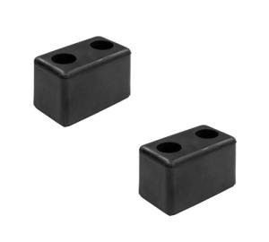 Mytee Products 2 Pack 6”x3-1/2”x3-1/2” Rubber Dock Bumper with 2 Holes - Impact Resistant Molded Rectangular Rubber Bumper for Semi Truck, Flatbed Trailer, Boat Docks, Marinas & Parking Spots