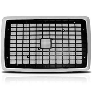 telpo Front Chrome Grill Compatible With 2004-2017 Volvo Vnl Semi Trucks With Bug Screen And Stripe,04-17 Vnl Grille