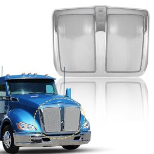 Sterlix Grille for Kenworth T680 2015-2022 Front Grill with Bug Screen OEM Replacement Kenworth T680 Semi Truck (Chrome)
