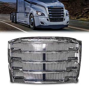 TORQUE Replacement Chrome Grill Grille for 2018 2019 2020 2021 2022 Freightliner Cascadia Semi Trucks with Bug Screen (TR069)