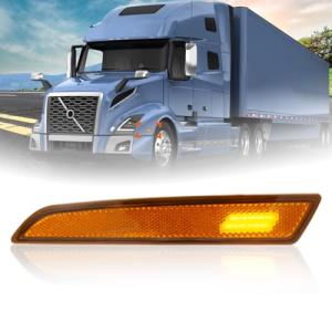 Unitedlu Front Side Turn Marker Light Assembly for Left Driver Side Compatible with Volvo VNL 2018-2024 Semi-Truck