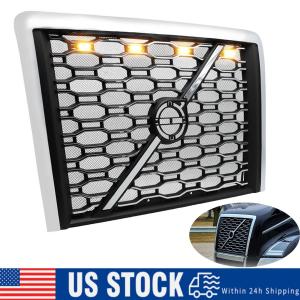 Front Grille for 2018+ Volvo VNL Semi Trucks with Bug Screen/Lights 84724159