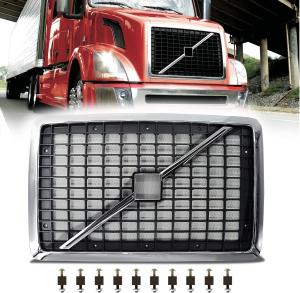 TORQUE Replacement Chrome Grill Grille for 2004-2017 Volvo VNL Semi Trucks wi...