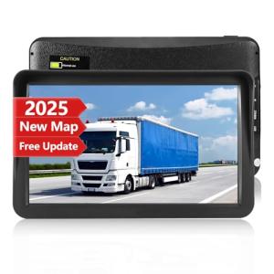 GPS Navigator for Car Truck RV, 9 inch Touch Screen Latest 2025 Map, Real Voice Spoken Turn-by-Turn Direction Reminding Navigation System for Cars, Vehicle GPS with Speed and Red Light Warning, FM
