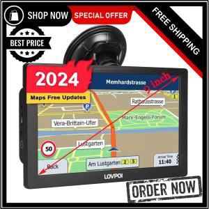 GPS Navigation for Truck Car, 9 Inch Trucker GPS for Semi Truck 2024 Map, GPS Tr