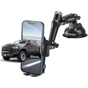 EVEMANT Truck Phone Mount, Heavy Duty, 12.6 inch Arm, Suction Cup, Universal Compatibility, Phones 4.5" to 7.2" with Thick Cases