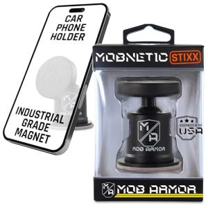 Mob Armor MobNetic Stixx - Phone Holder for Your Car, Magnetic Phone Mount for Trucks, Jeeps, and More - 90º Tilt & 360º Rotation, Compatible with iPhone & Android Smartphones