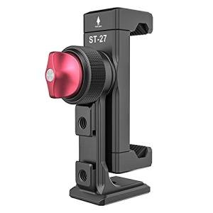 Metal Phone Tripod Mount 3 Cold Shoes & Arca Port, 360° Smartphone Tripod Adapter for iPhone Samsung Cell Phone Stand Holder for Desktop Video Live Streaming Vlogging Rig