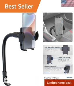 Durable Truck Phone Mount with Flexible Gooseneck for All Smartphones