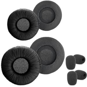 Ear Cushions for VXI BlueParrott Headset Replacement EarPads Compatible with VXI BlueParrott B250-XTS B250-XT B250 B150 Headsets (4 Pack)
