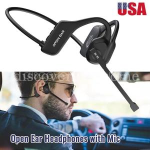 Trucker Bluetooth 5.3 Wireless Headset With Noise Cancelling Mic For Phone PC A