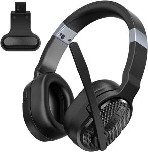 Trucker Bluetooth 5.0 Wireless Headset With Noise Cancelling Mic For Phones PC
