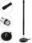 Long Range 27MHz Soft Whip Magnetic Base CB Radio Antenna with PL-259 BNC Male Connector for Cobra Midland Uniden Maxon President Vehicle Car Truck Mobile Handheld CB Radio Police Scanner, Eifagur