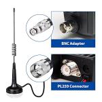 Bingfu 27MHz CB Radio Antenna PL259 & BNC Male Magnetic Base Compatible with Cobra Midland Uniden Maxon President Vehicle Car Truck Mobile Handheld CB Radio