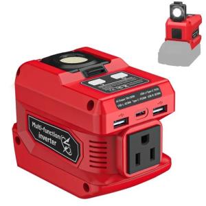 220W Multi-Function Invertor, DC 18V to AC 110V Portable Power Station
