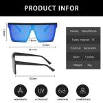 YAMEIZE Vintage Oversized Flat Top Sunglasses