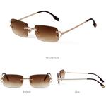 Laurinny Retro Rimless Sunglasses for Men and Women