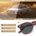 Men's Polarised Round Sunglasses with UV400 Protection