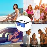 YAMEIZE Vintage Oversized Flat Top Sunglasses