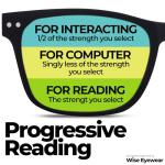 Wise Eyewear Multi-Focus Reading Glasses - 2 Pack