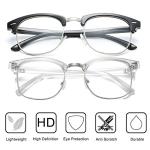 Blue Light Blocking Glasses - 2 Pack Retro Style