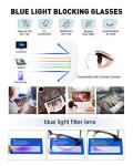 Blue Light Blocking Glasses - 2 Pack Retro Style