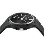 Minimalist Men's Analog Quartz Watch with Black Strap