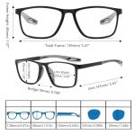 3 Pack Sporty Blue Light Blocking Reading Glasses