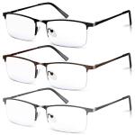 3 Pack Stylish Blue Light Blocking Glasses for Men