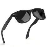 Unisex UV400 Polarized Retro Sunglasses in Black