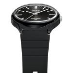 Minimalist Men's Analog Quartz Watch with Black Strap